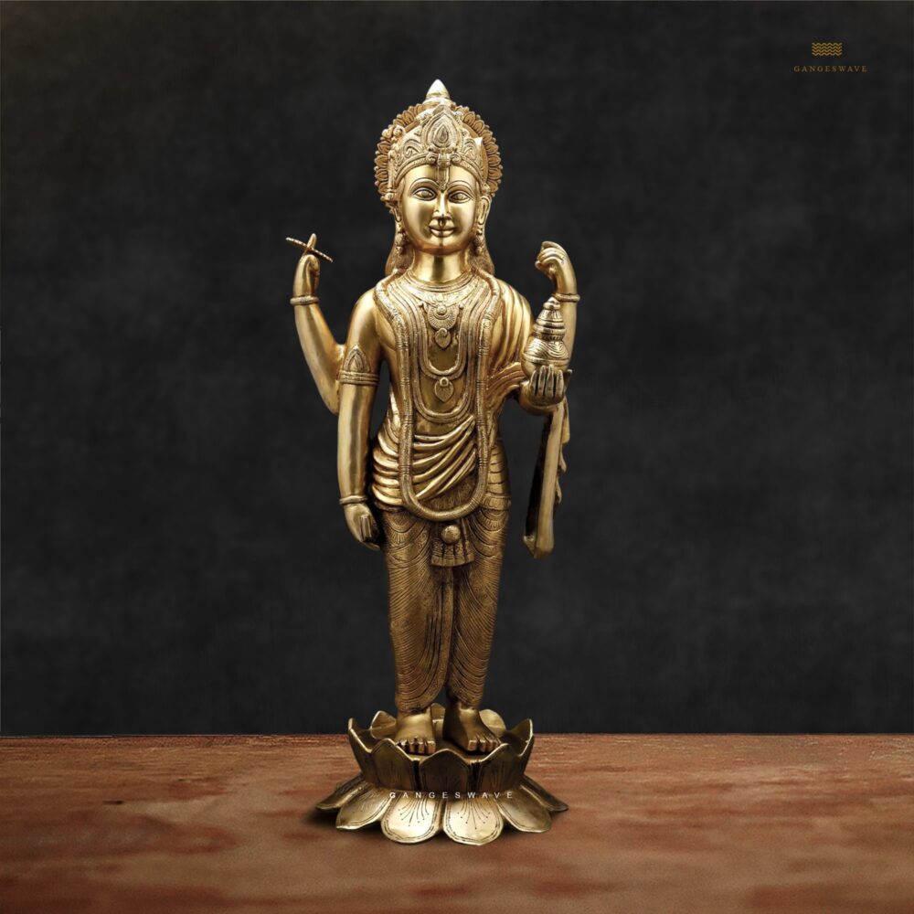 Dhanvantari Superfine Brass Statue