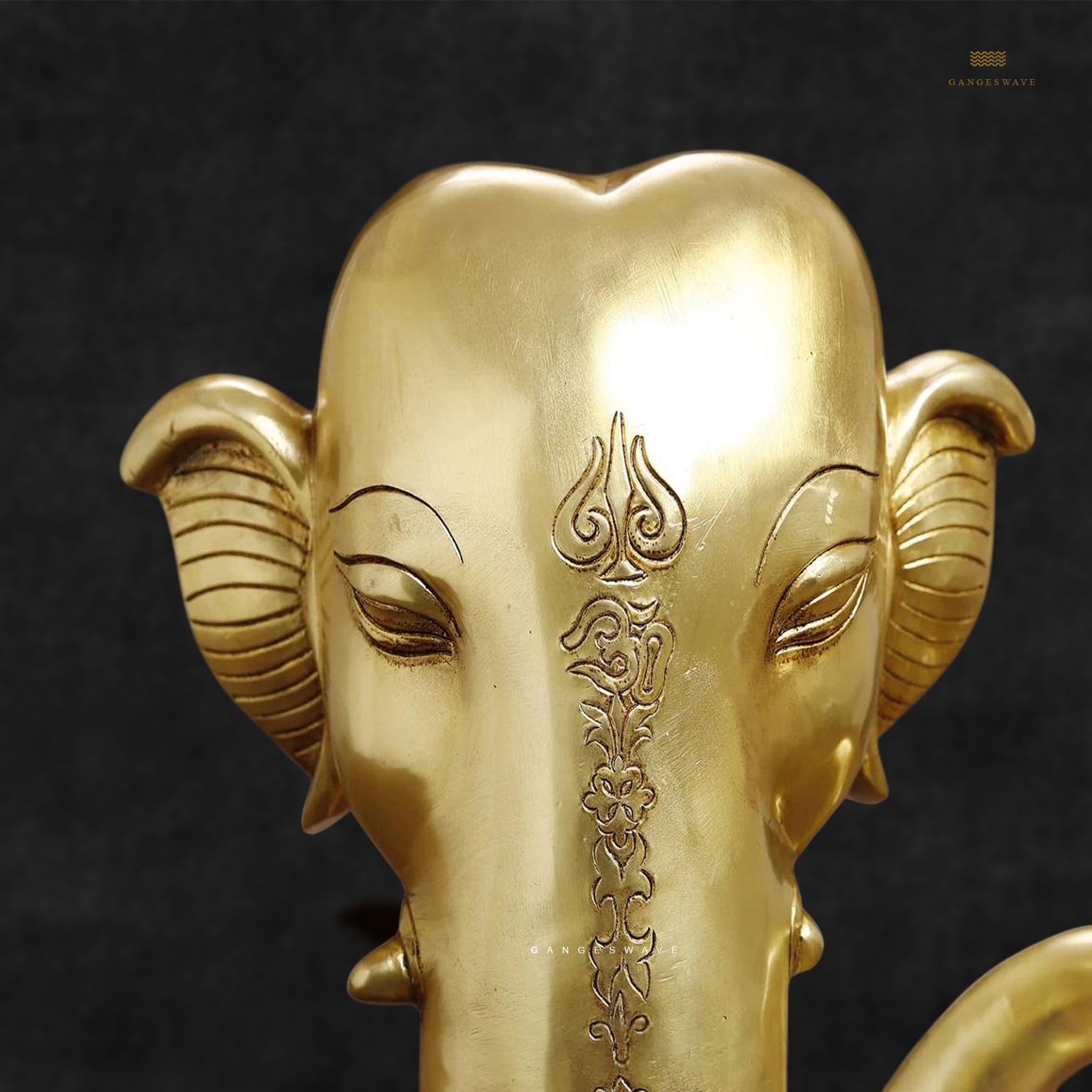 Ganesh Head Brass Statue - 17 inches - Image 5