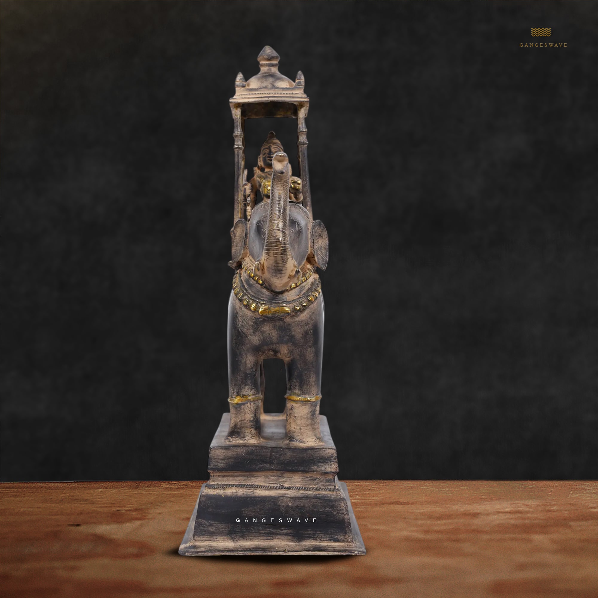Vintage Finish Indra on Airabath Brass Decor - Image 3