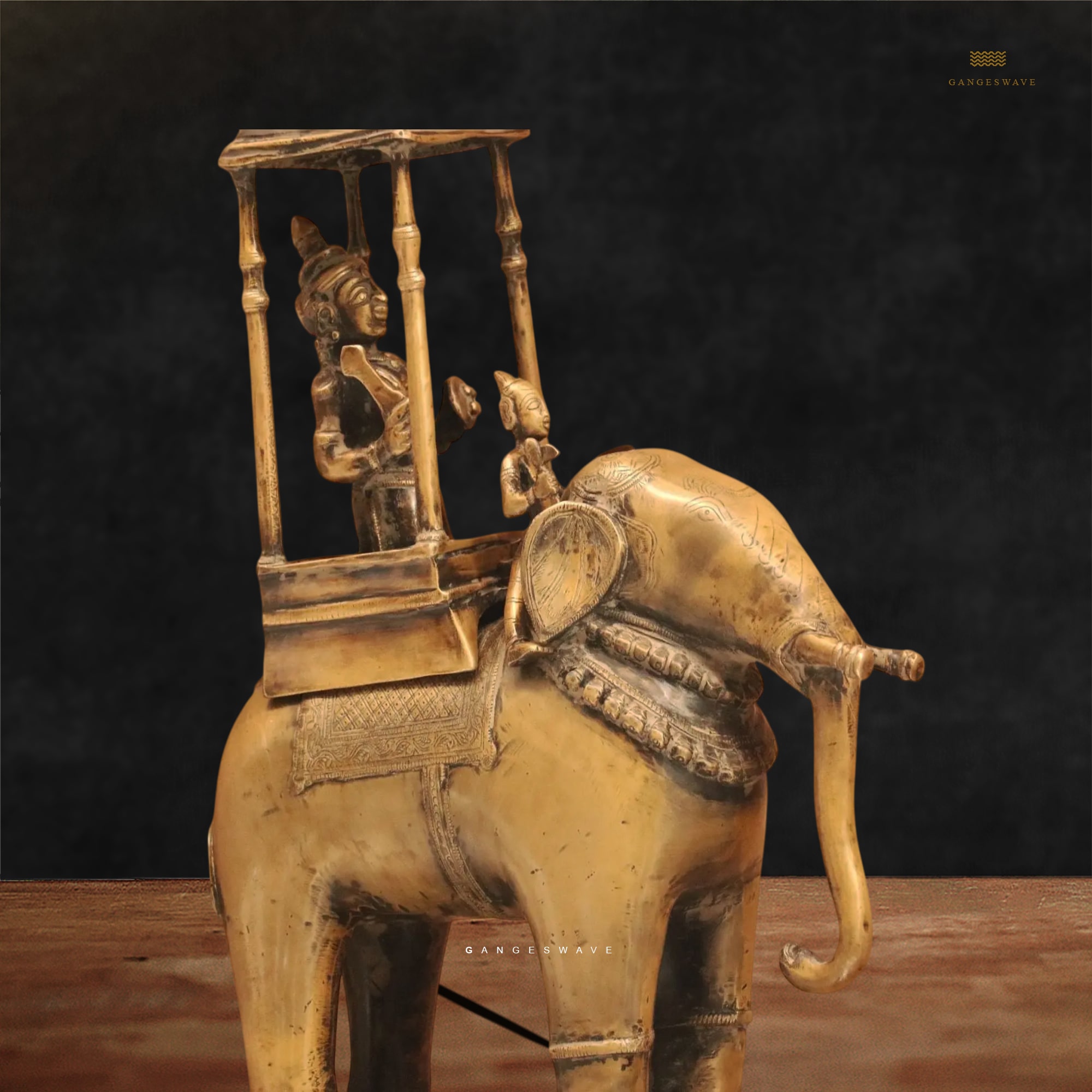 Vintage Brass Patina Indra on Airabath - Image 5