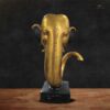 Black and Gold Ganesh Head Brass Statue