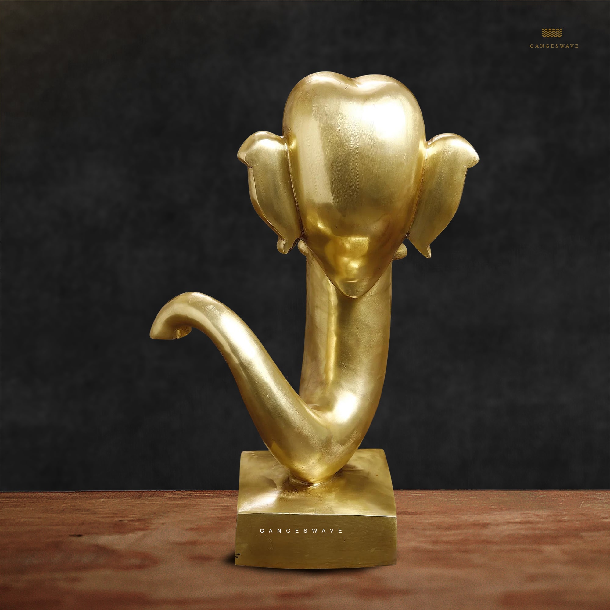 Ganesh Head Brass Statue - 17 inches - Image 4