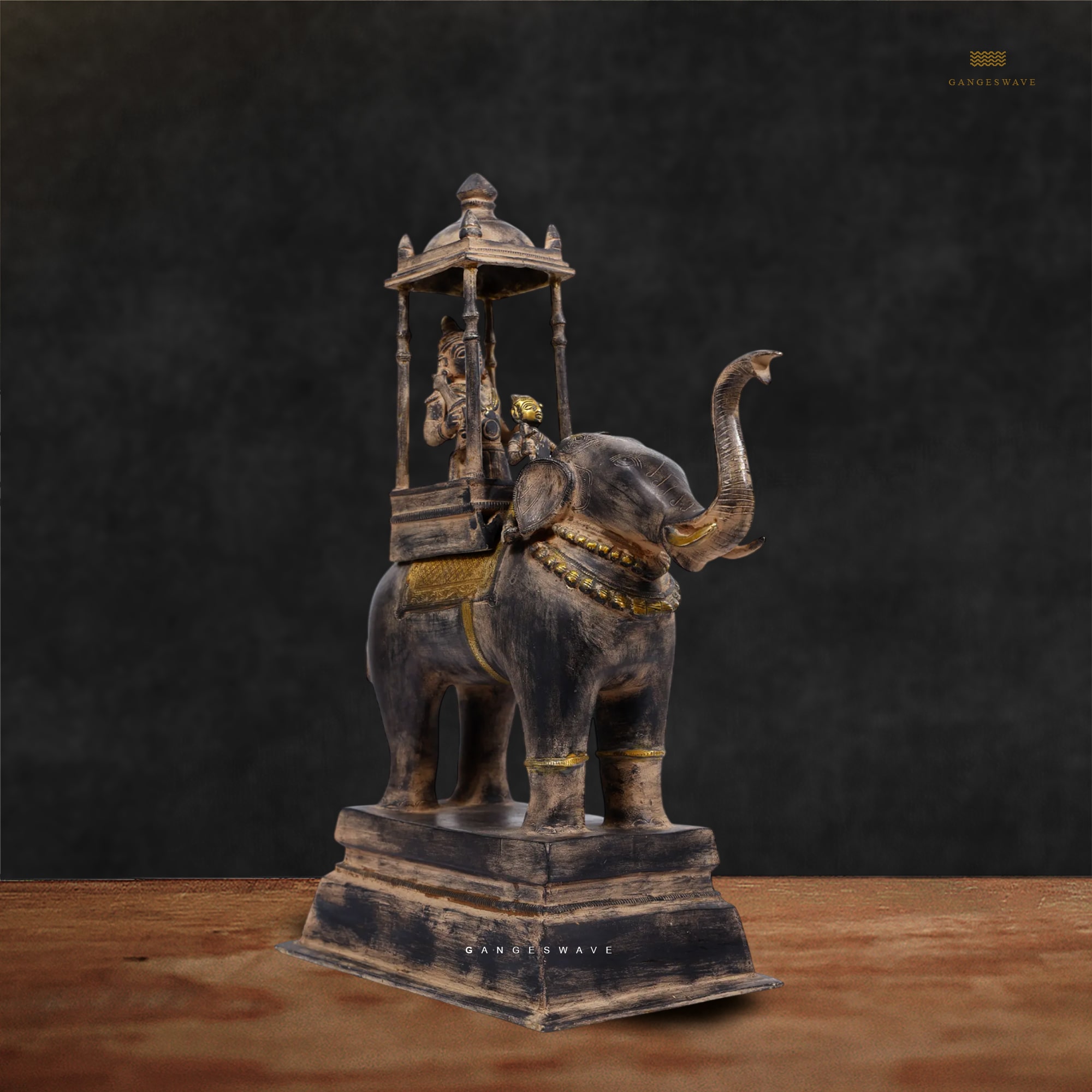 Vintage Finish Indra on Airabath Brass Decor - Image 4