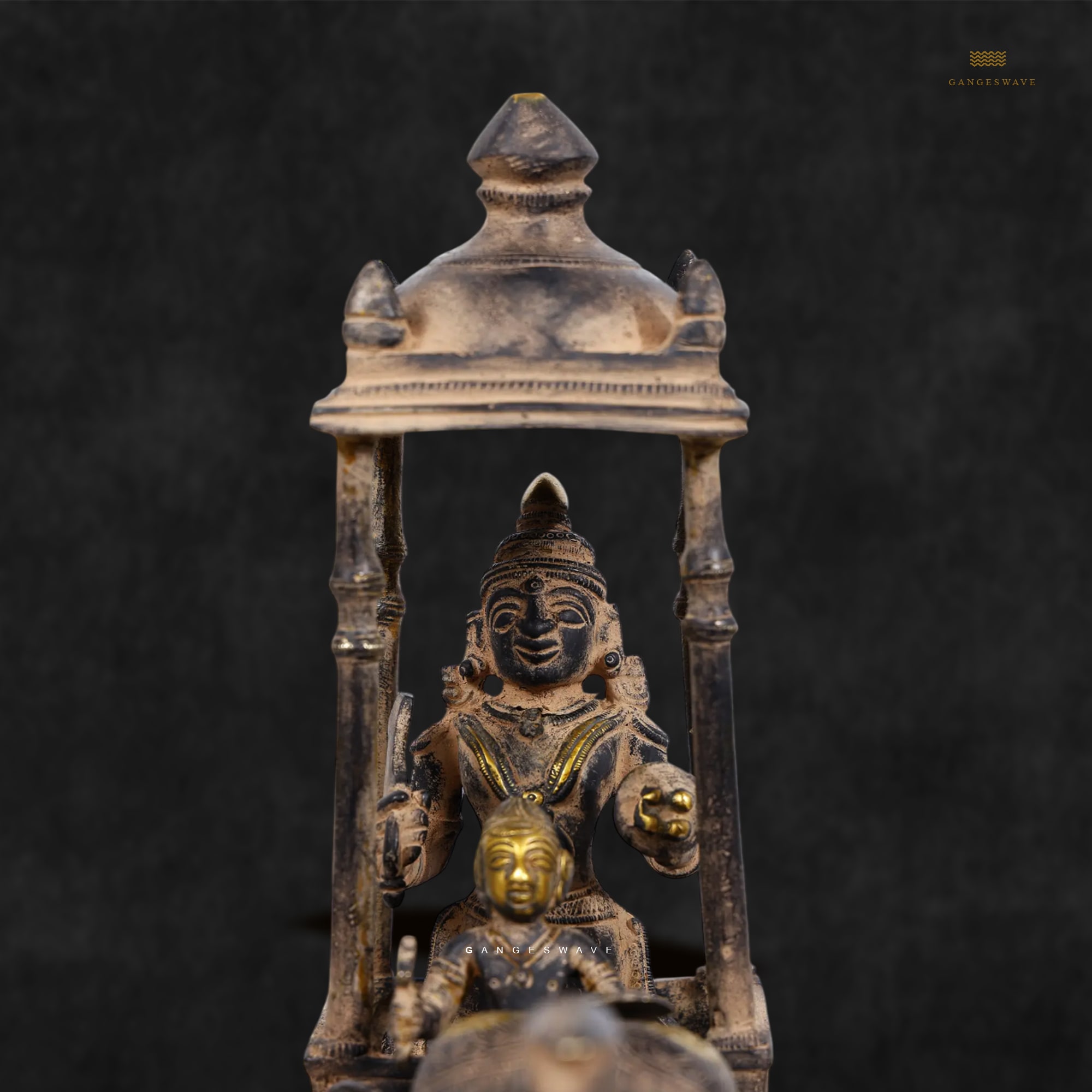 Vintage Finish Indra on Airabath Brass Decor - Image 5