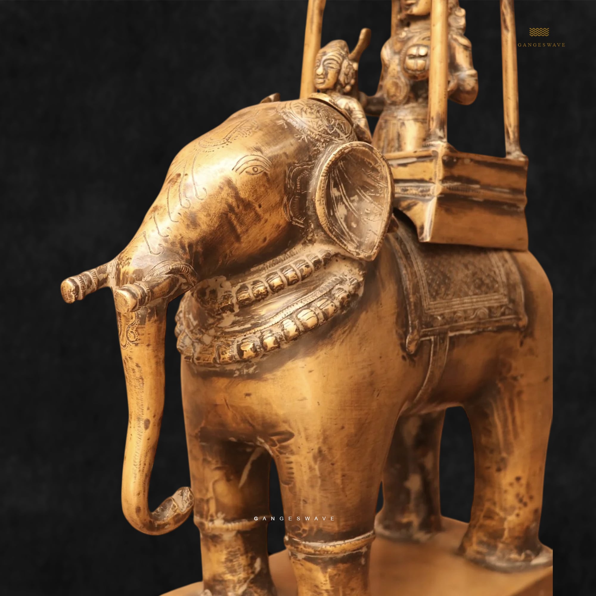 Vintage Brass Patina Indra on Airabath - Image 4