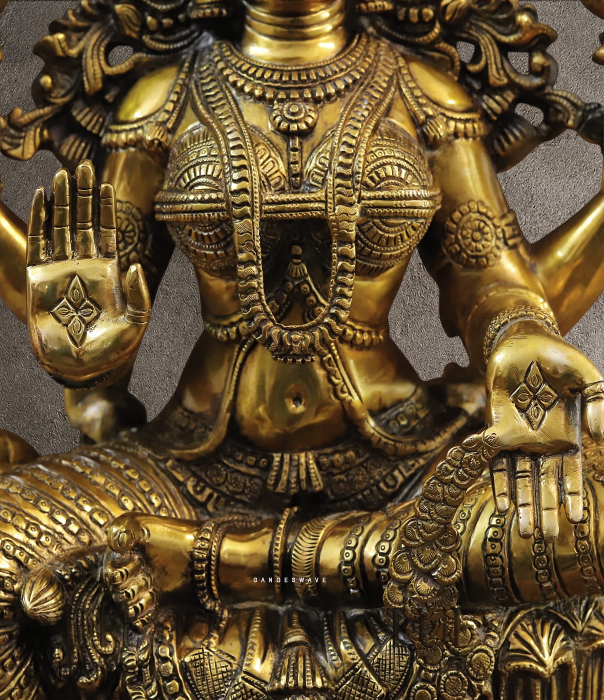 Maha Lakshmi Superfine Brass Statue - 24.5 inches - Image 6