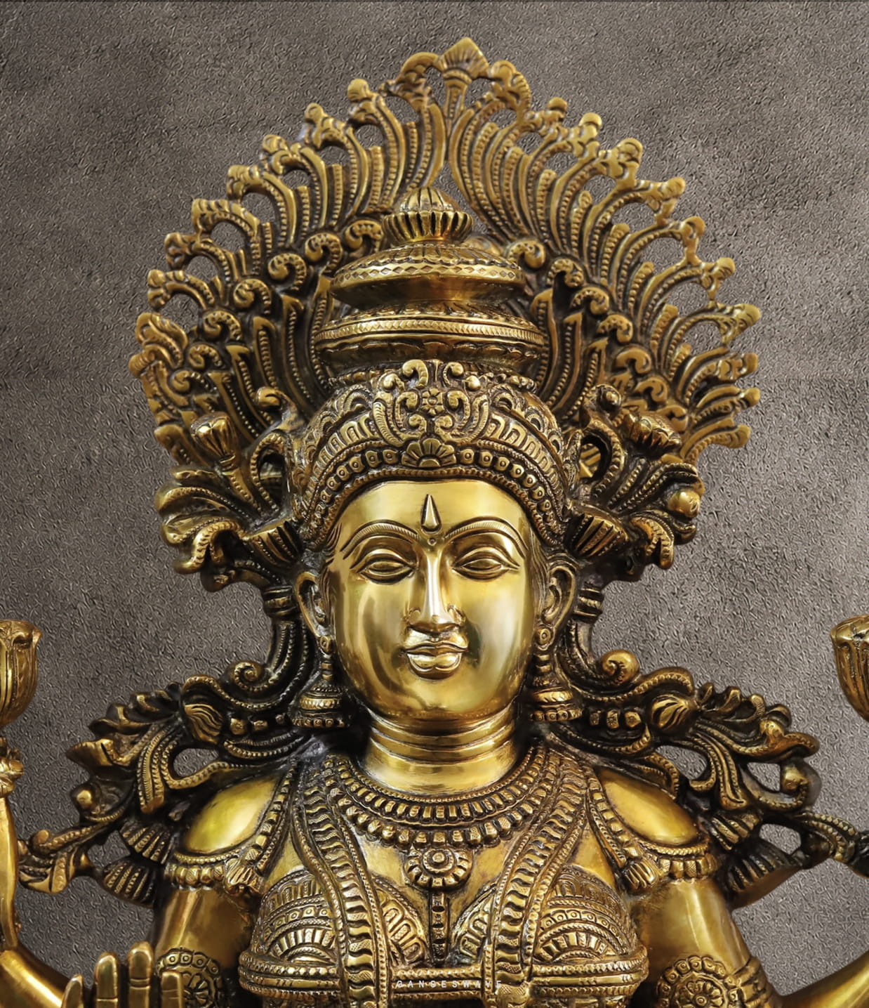 Maha Lakshmi Superfine Brass Statue - 24.5 inches - Image 5