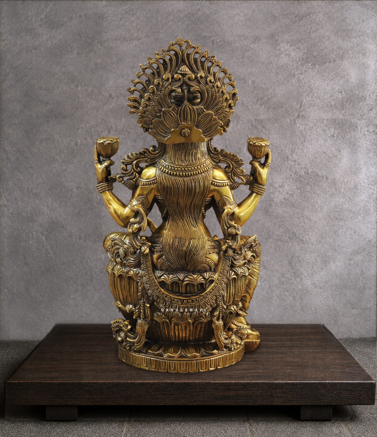 Maha Lakshmi Superfine Brass Statue - 24.5 inches - Image 4