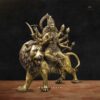 Mata Sherawali Big Brass Statue - 26.5 inches