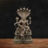 Vishnu Sitting on Sesh Naag Brass Statue Vintage Finish - 28 inches