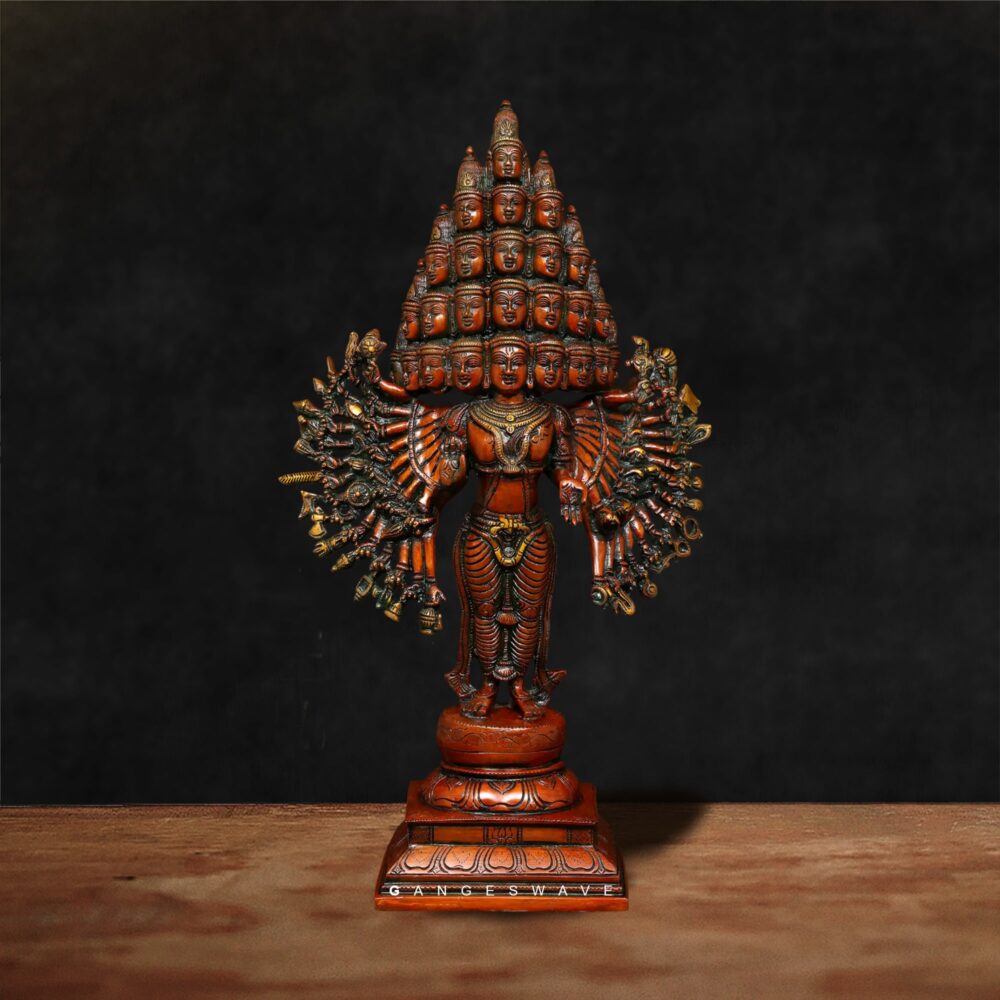 Brass Vishwarupa Sada Shiva Murti - 22 inches