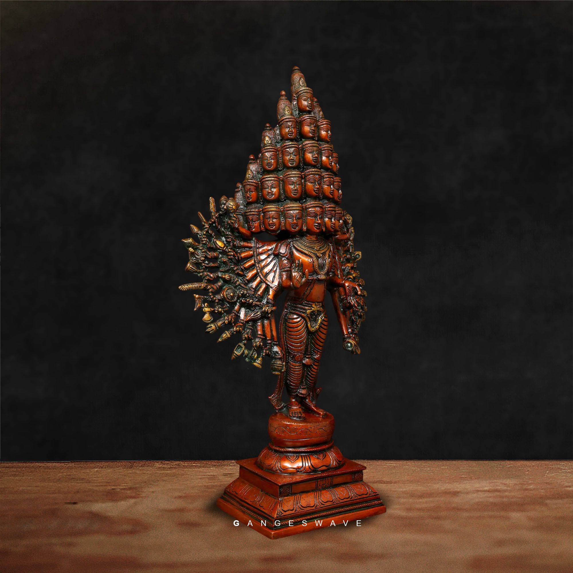 Brass Vishwarupa Sada Shiva Murti - 22 inches - Image 6
