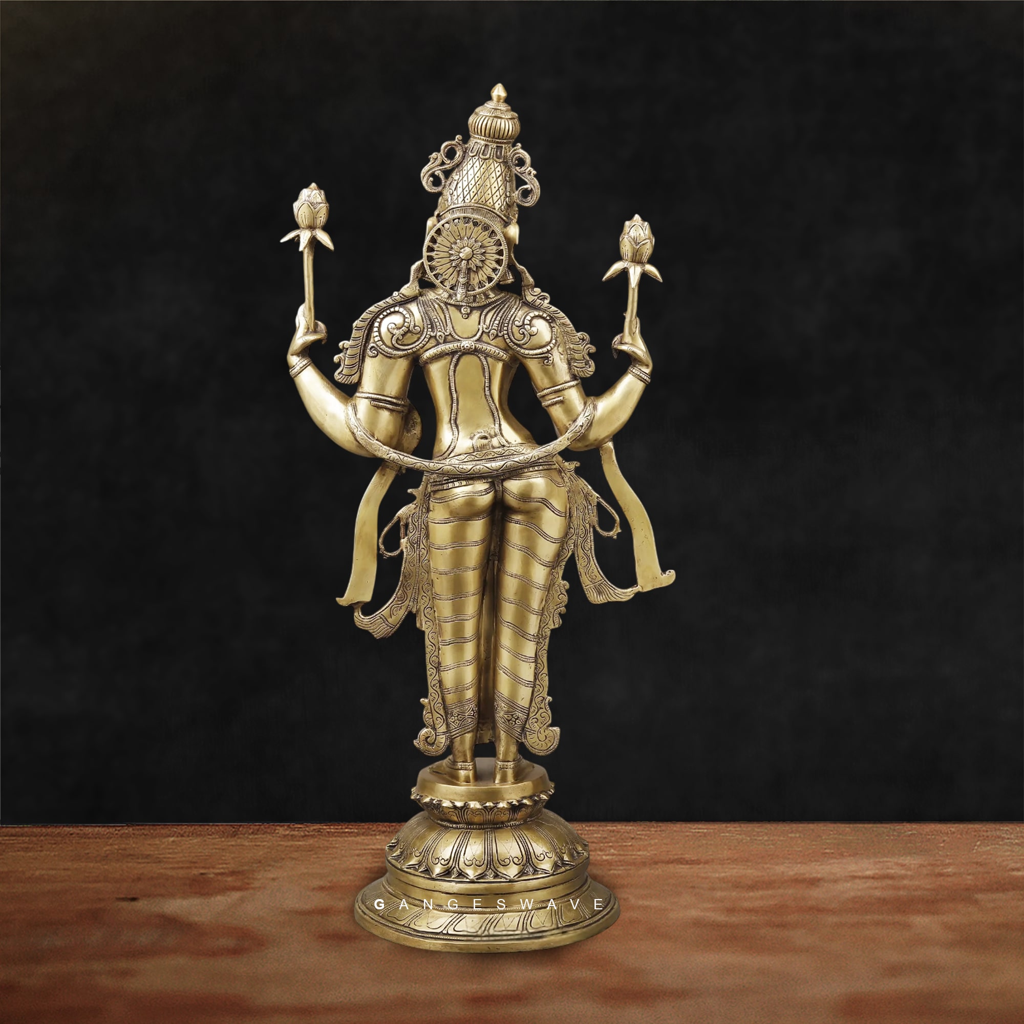 MaDhanLakshmi Superfine Brass Statue - 40 inches - Image 4