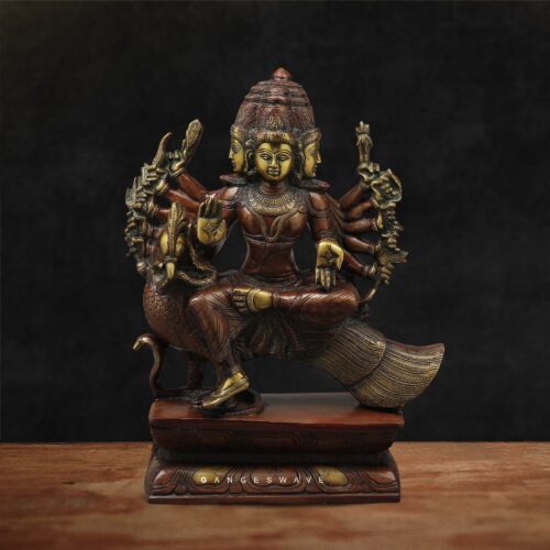 Kartikey (Murugan) finish Superfine Brass Statue - 16 inches