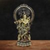 3 Feet Krishna Brass Statue with Prabhavali