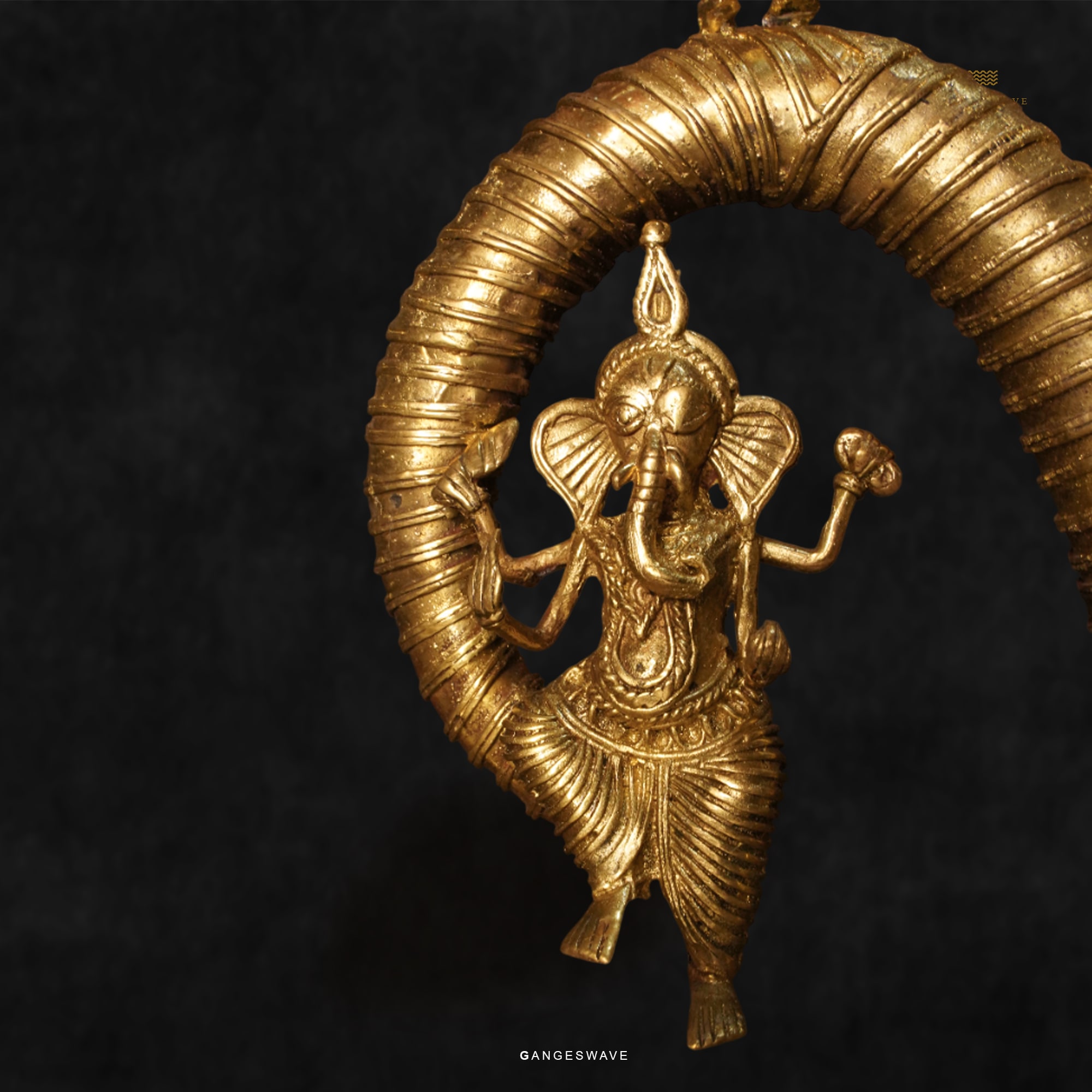 MaDurga Artisanal Brass Dokhra Statue - 18 inches - Image 11