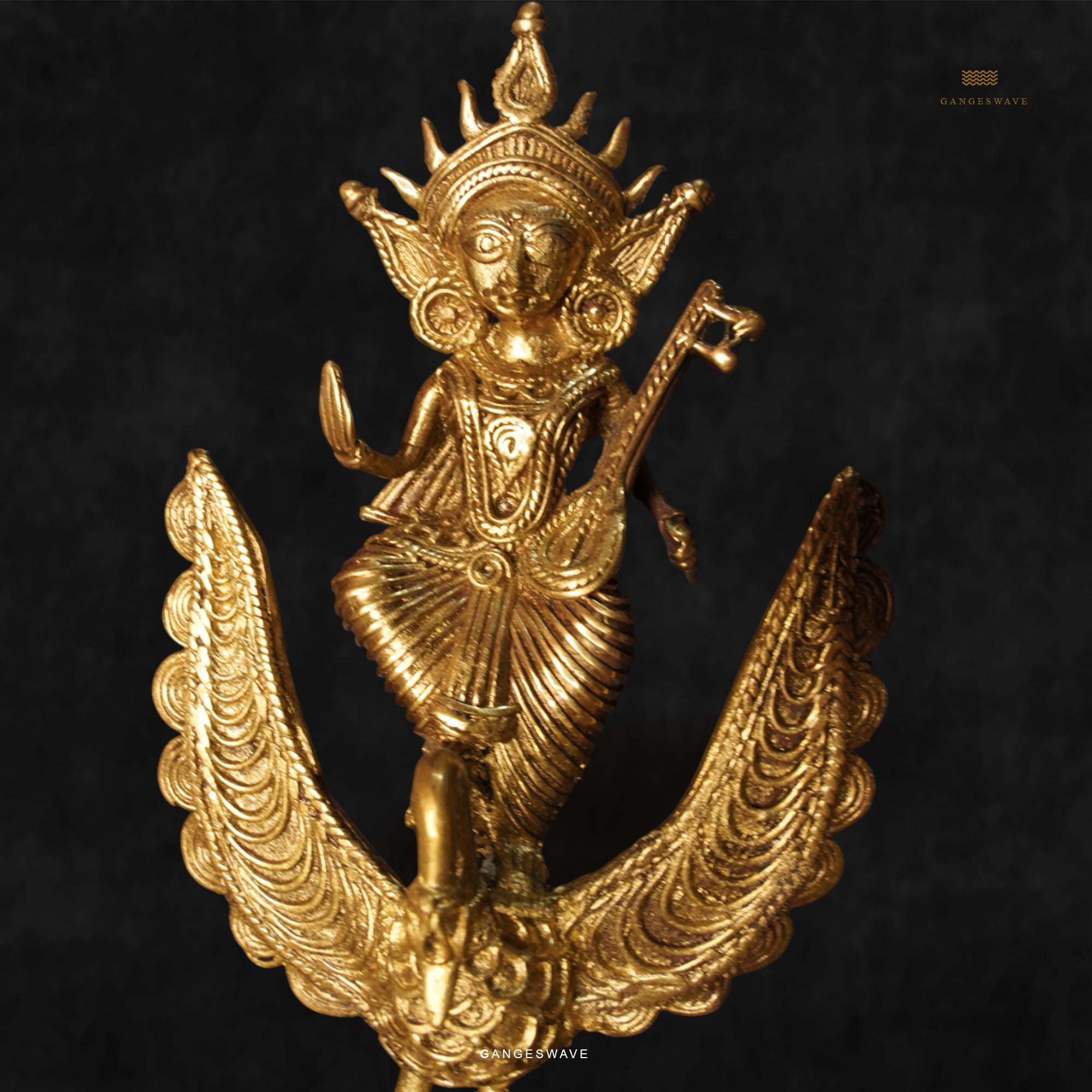 MaDurga Artisanal Brass Dokhra Statue - 18 inches - Image 10