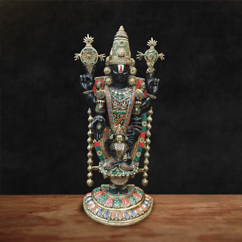 Tirupati Balaji Statue with Devi Padmavati