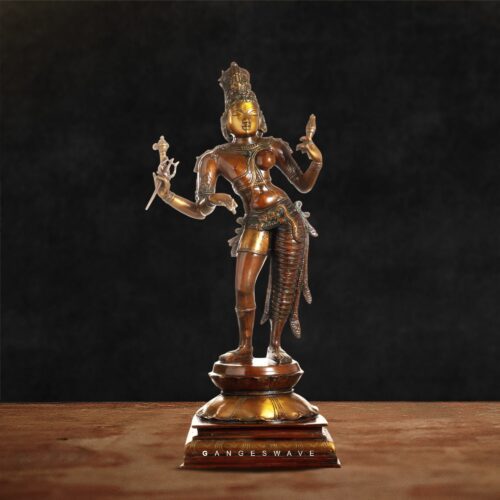Ardhanarishvara Superfine Brass Idol - 23 inches