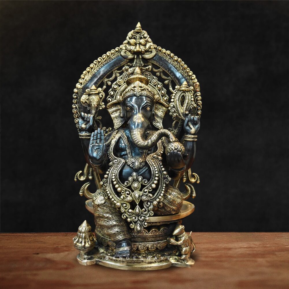 GaneshJi Murti Superfine Brass for Home - 26 inches