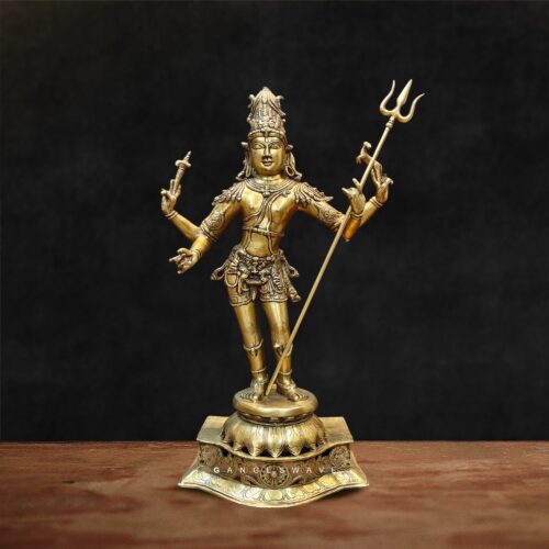 Pashupati Nath Shiva Brass Statue - 32 inches