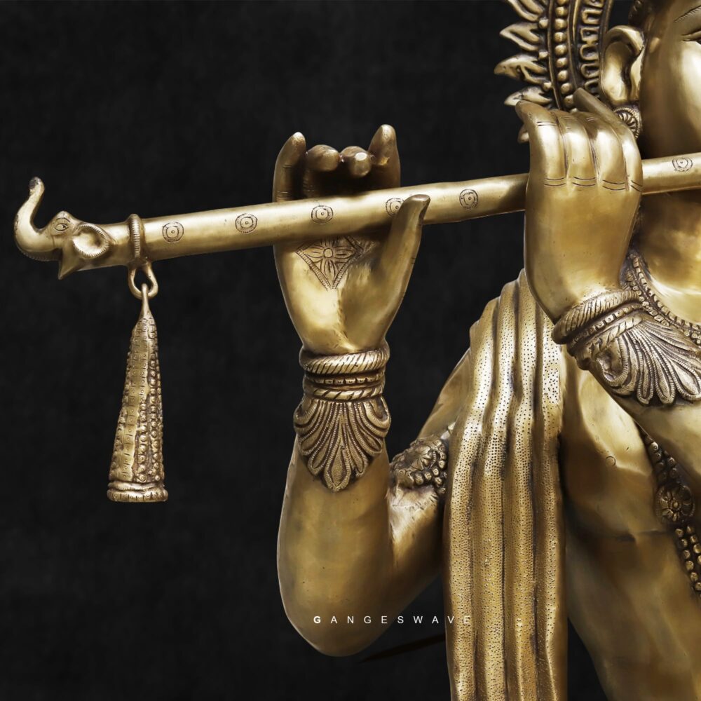 Unique-Superfine-Brass-Krishna-Statue