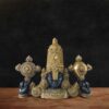 Tirupati Balaji Black and Gold Brass Bust