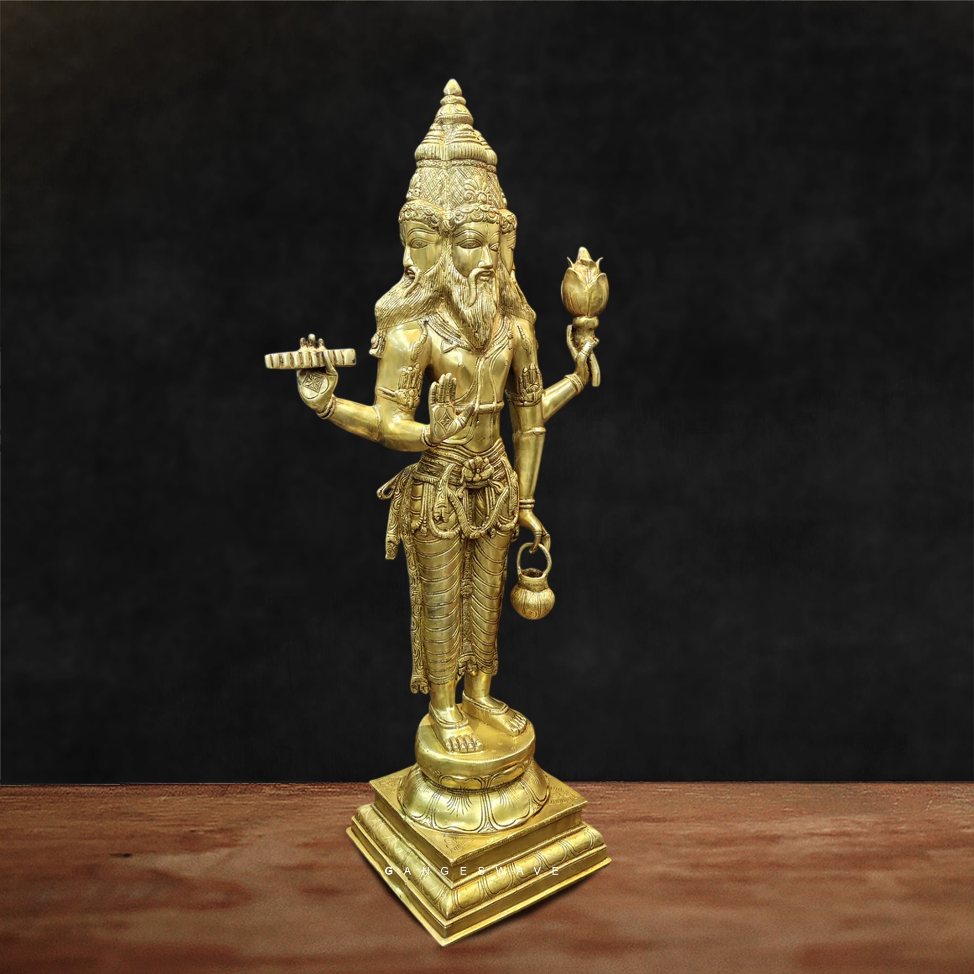 Brahma Superfine Brass Statue - 39 inches - Image 2