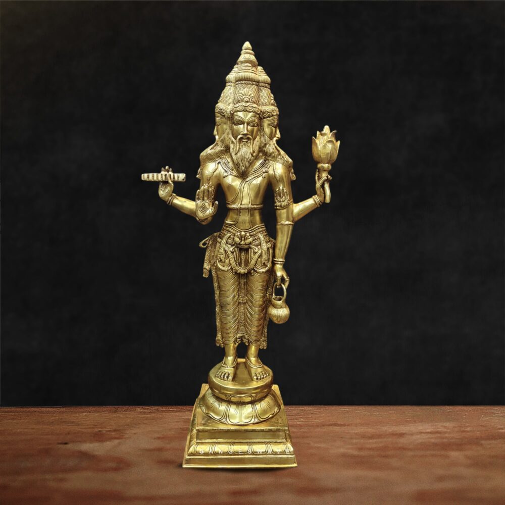 Brahma Superfine Brass Statue - 39 inches