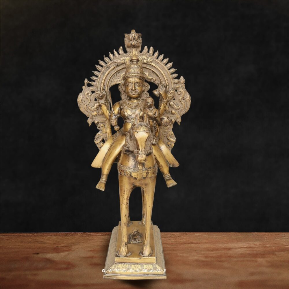 Exquisite Brass Khandoba Statue on Horse