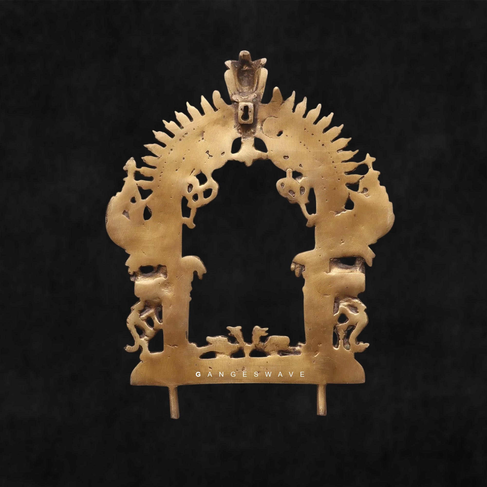 Handcrafted Brass Prabhavali Arch Frame - 14 inches - Image 4