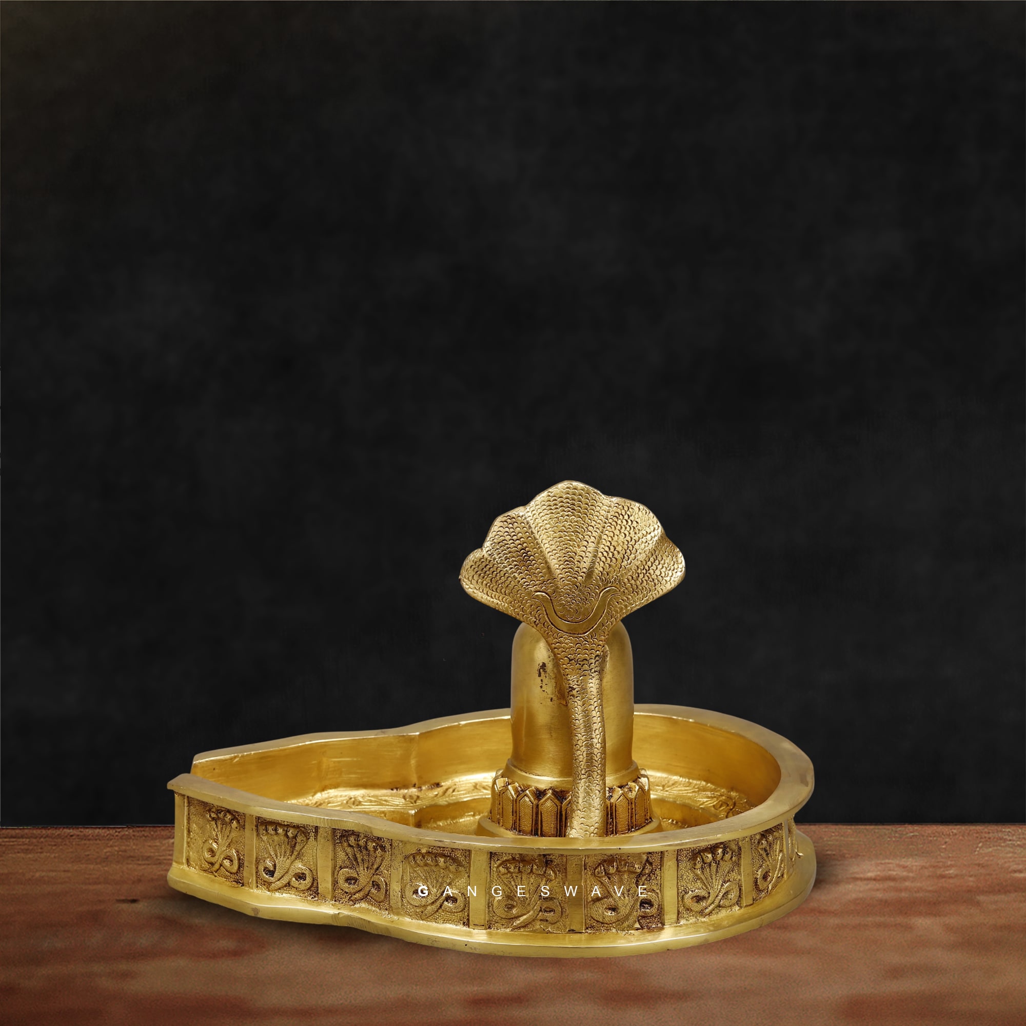 Brass Shivling Idol for Home Temple - 8 inches - Image 9