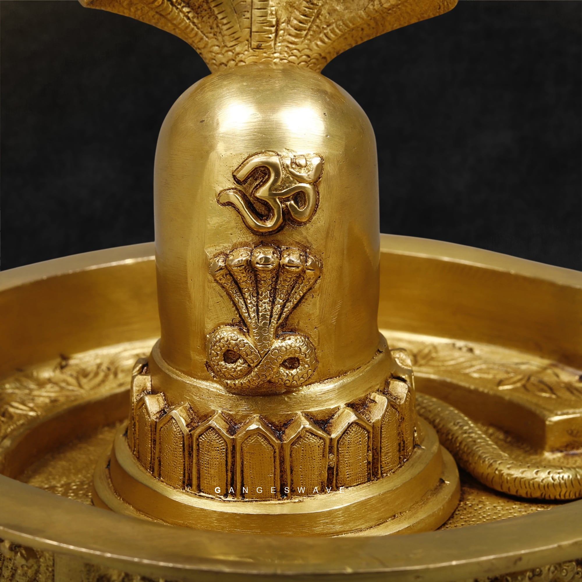 Brass Shivling Idol for Home Temple - 8 inches - Image 2