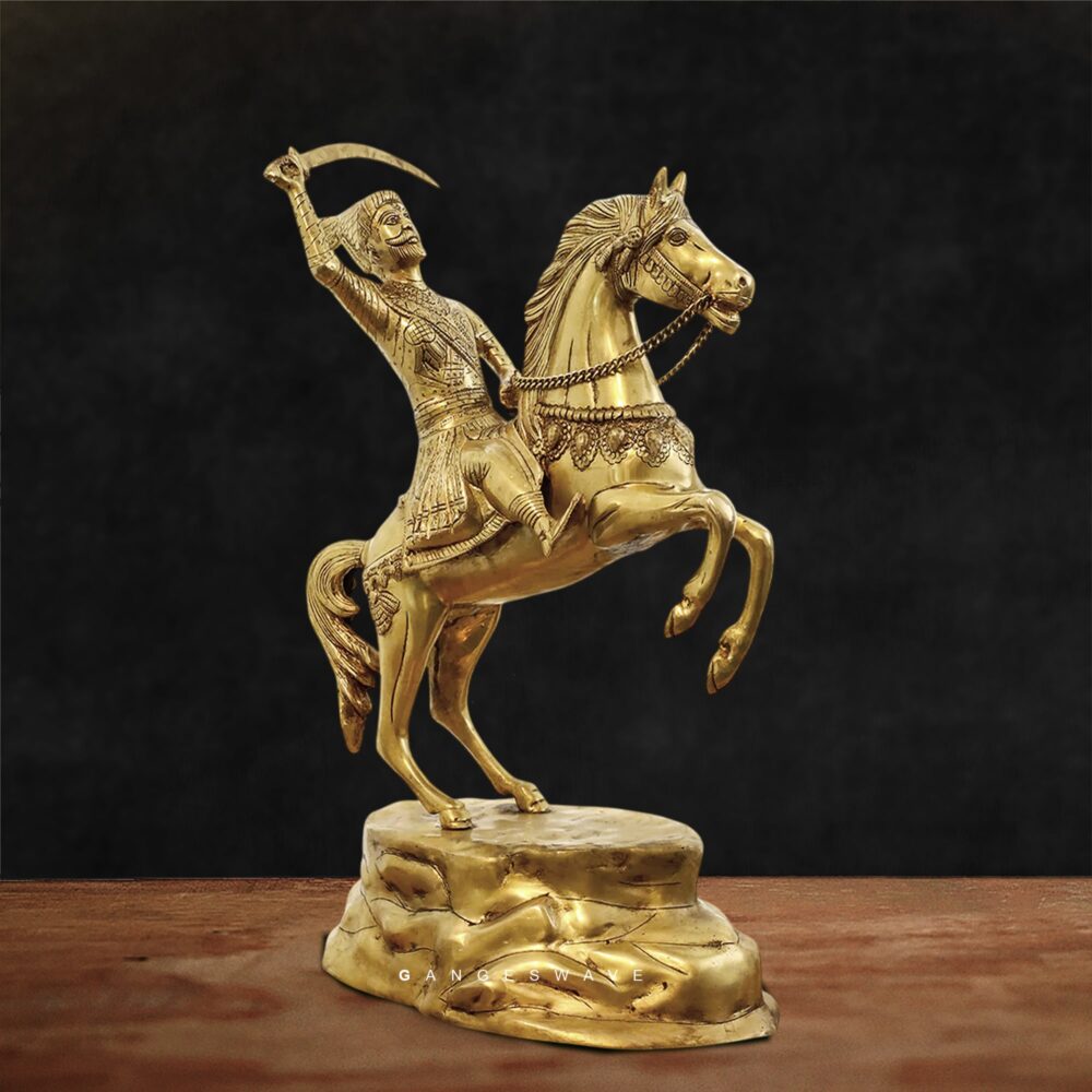 Chhatrapati Shivaji Maharaj Brass Statue - 22 inches