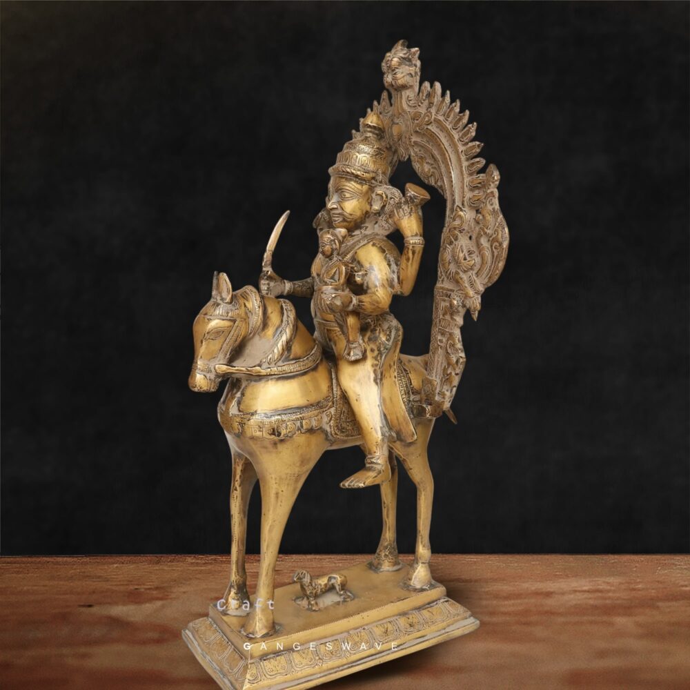 Brass Khandoba Statue on Horse