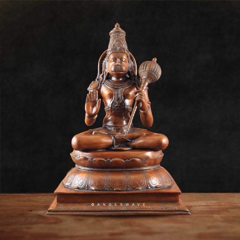 Hanumnaji Brass Murti in Antique Finish - 18 inches
