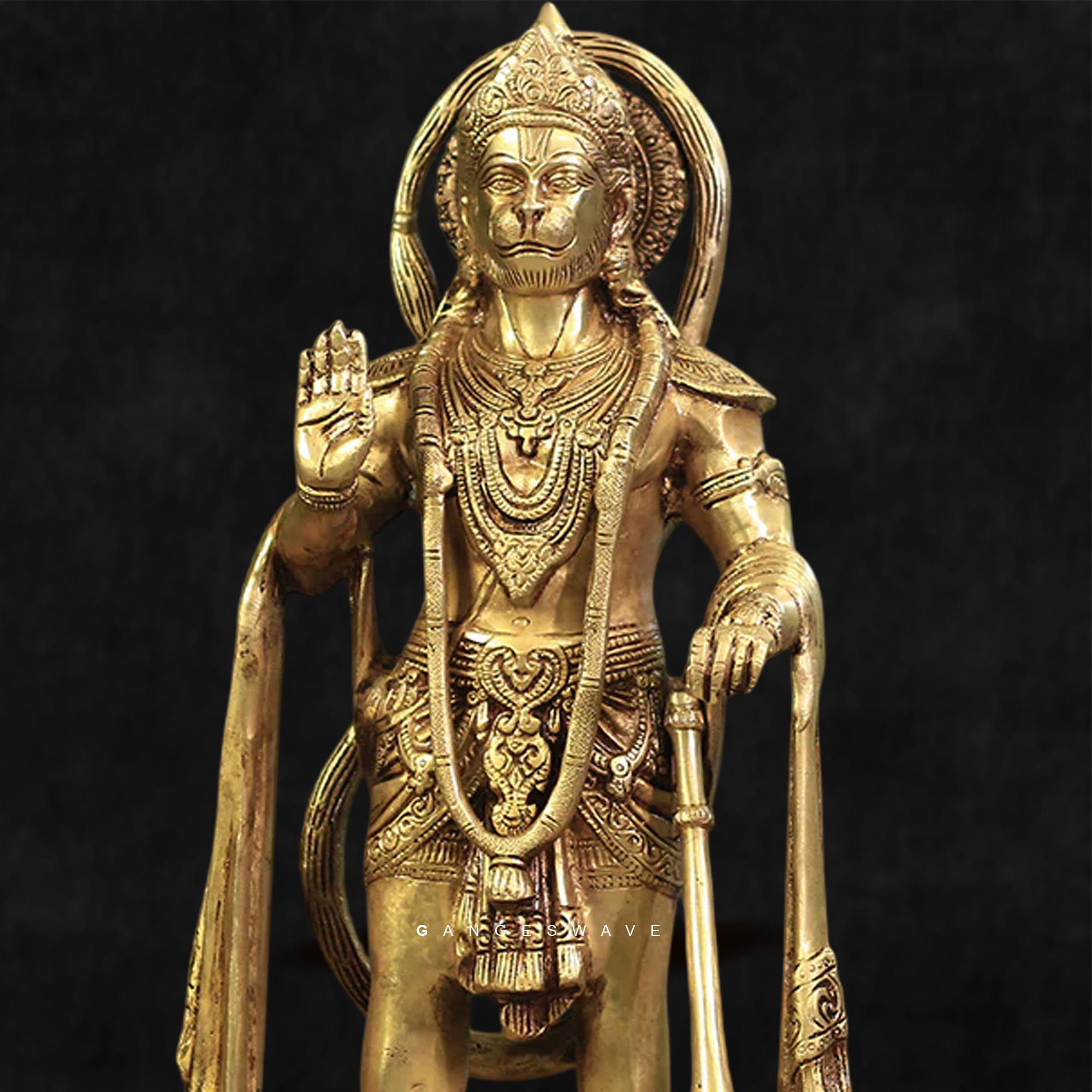 Hanuman Ji Superfine Brass Statue - 18 inches - Image 2