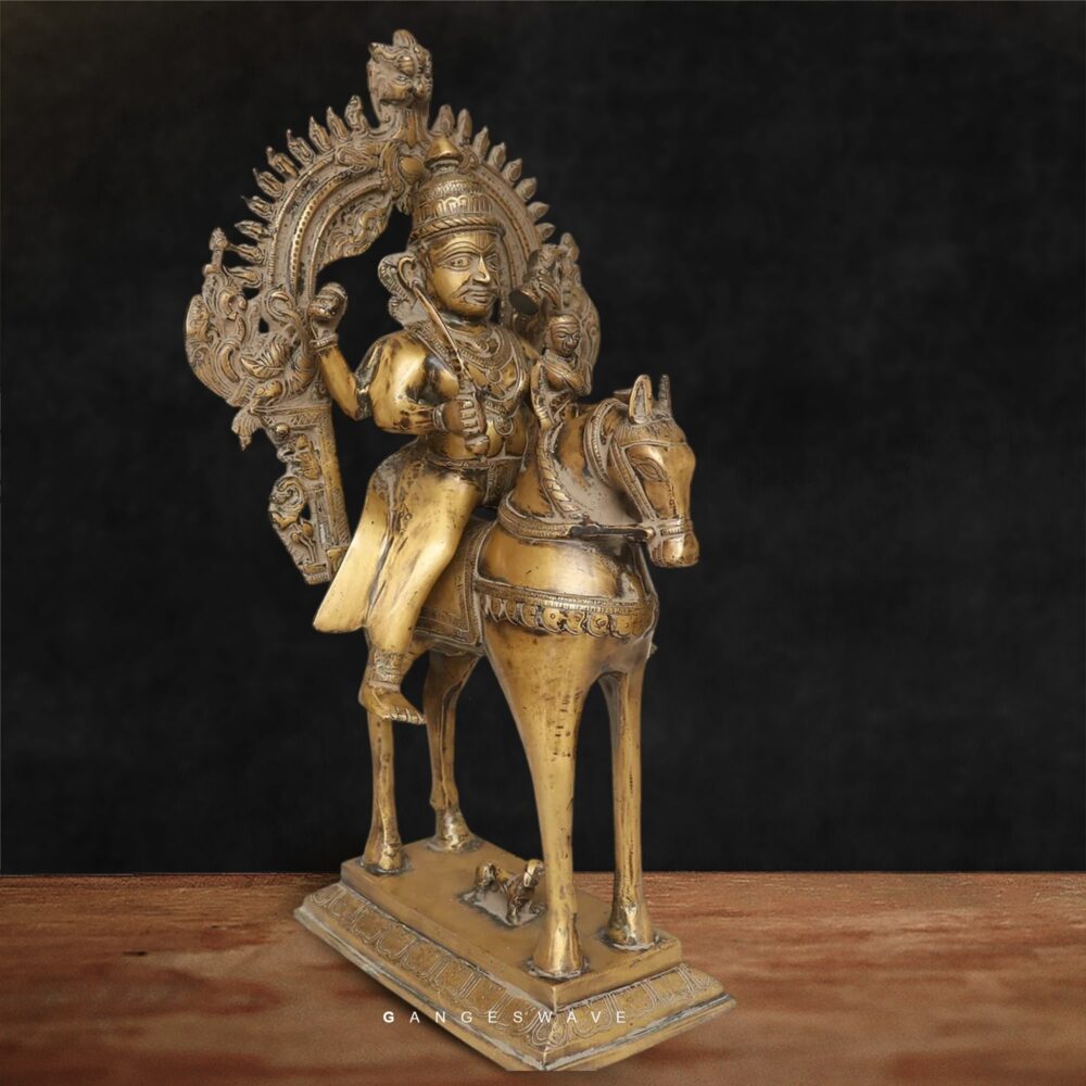 Superfine Brass Khandoba Statue on Horse