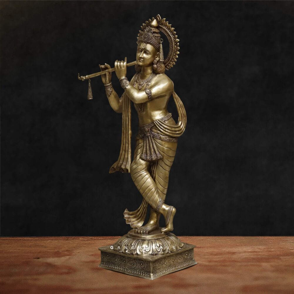 Superfine-Brass-Big-Krishna-Statue