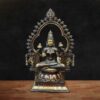 MaLakshmi Antique Finish Superfine Brass Murti with Prabhavali - 32 inches