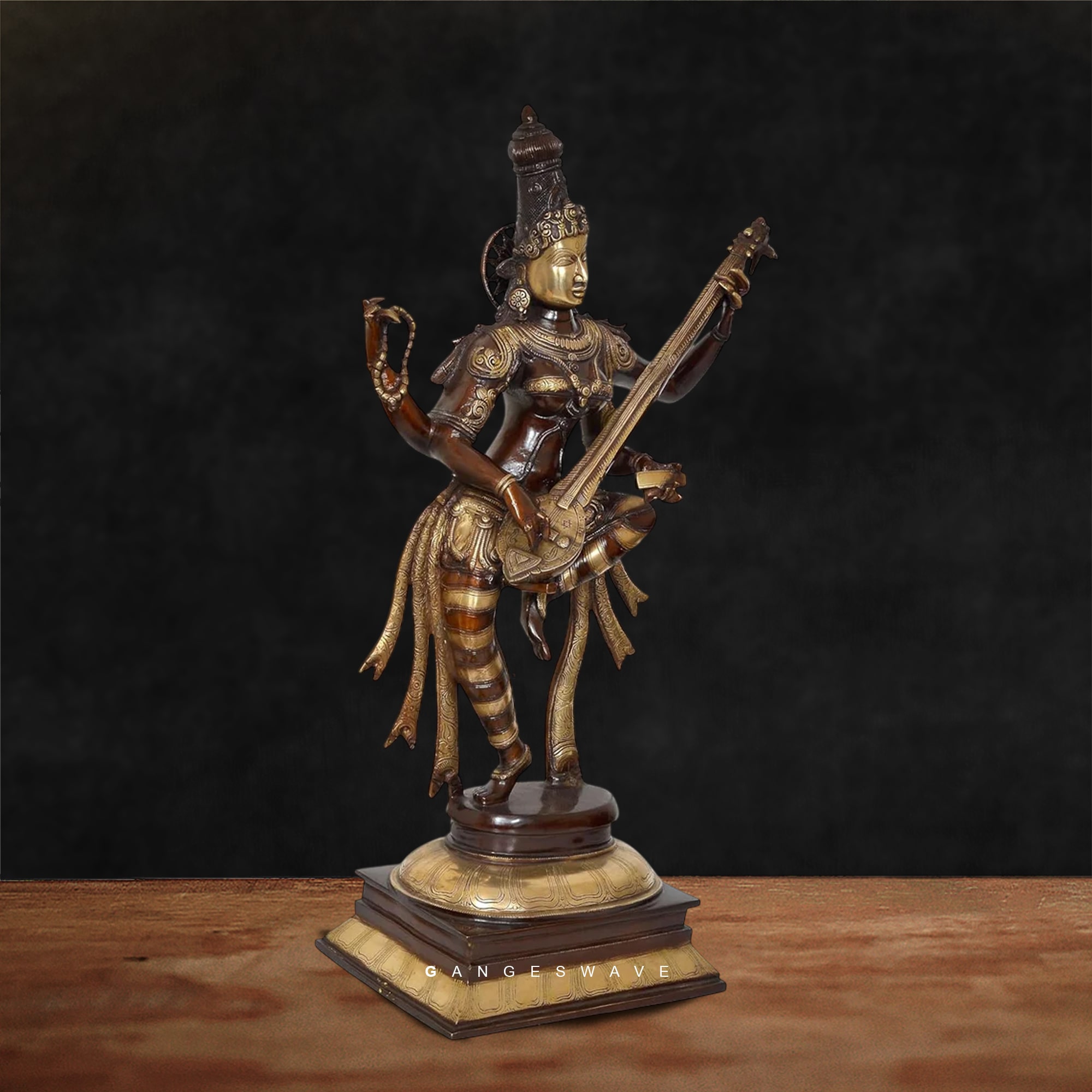 Big Saraswati Brass Statue