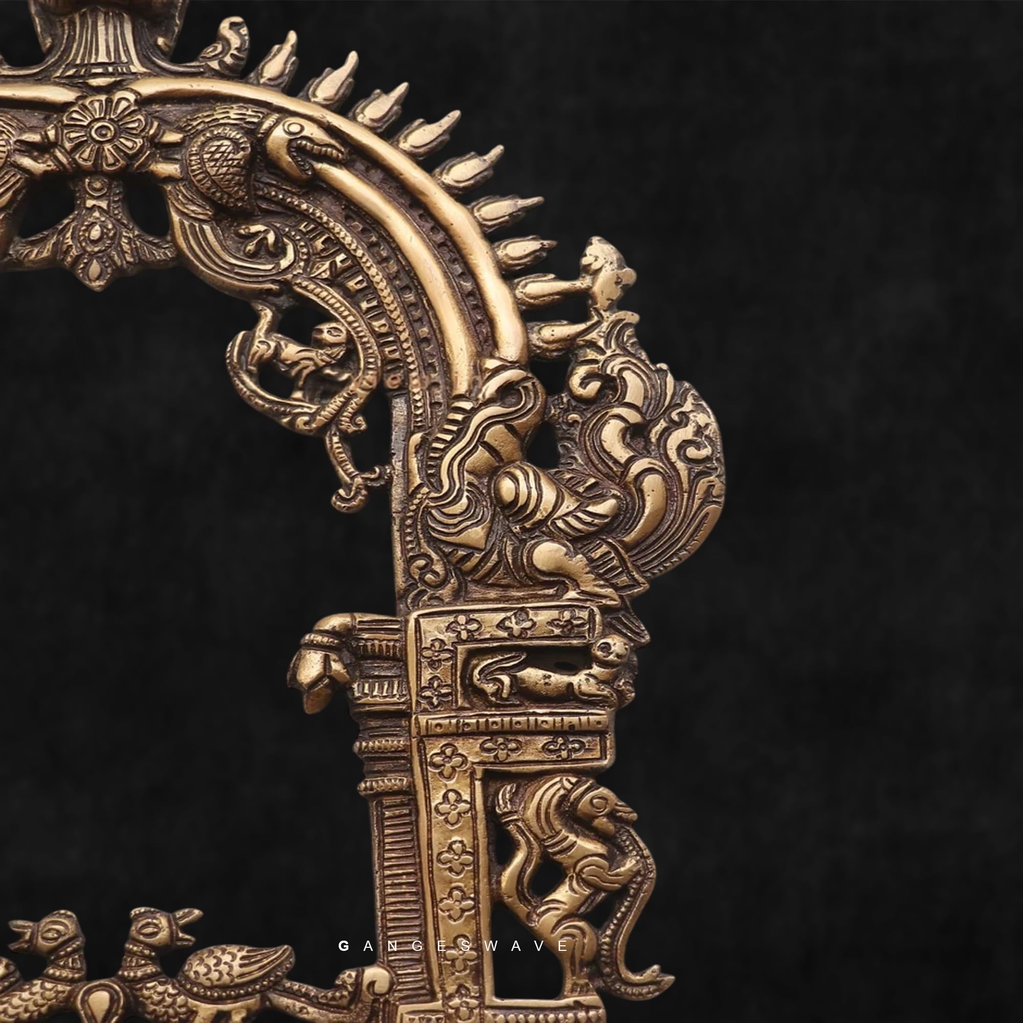 Handcrafted Brass Prabhavali Arch Frame - 14 inches - Image 2