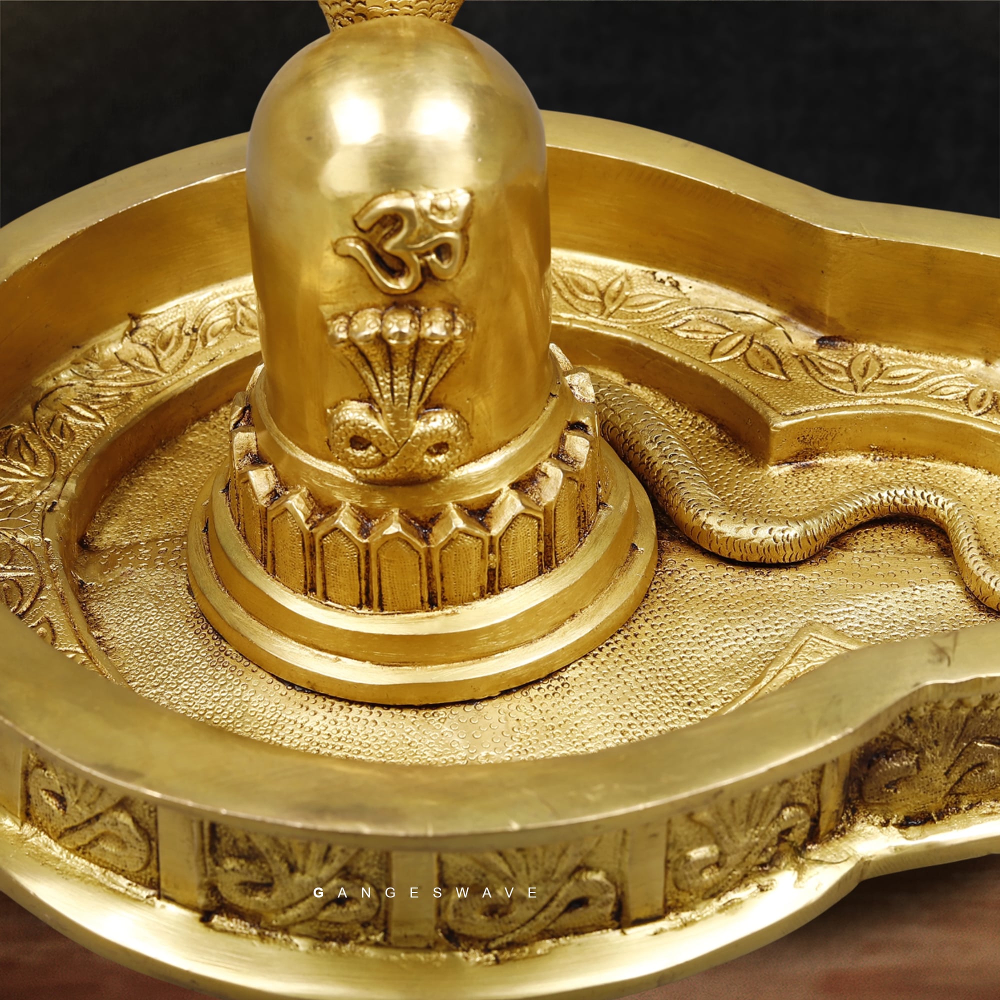 Brass Shivling Idol for Home Temple - 8 inches - Image 4