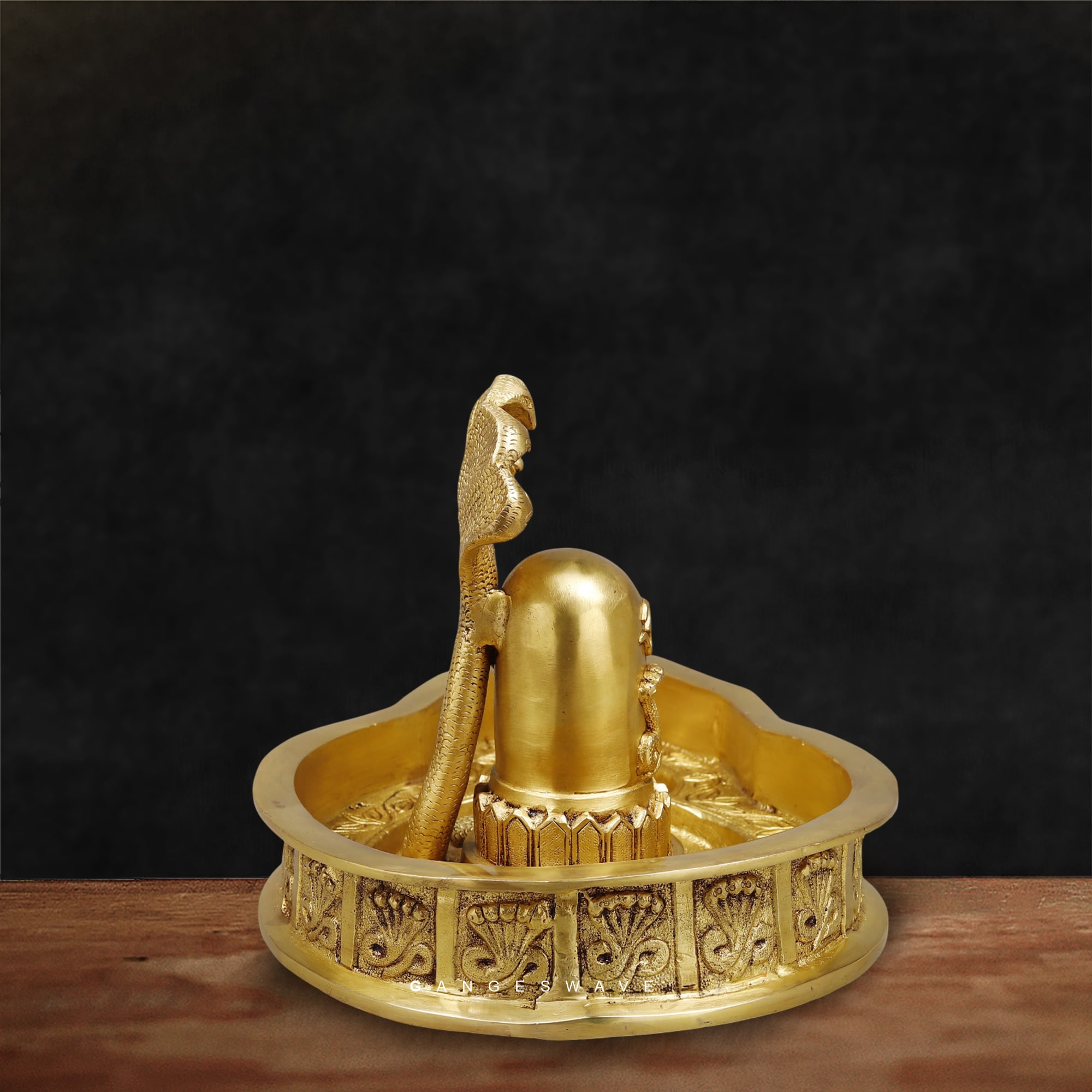 Brass Shivling Idol for Home Temple - 8 inches - Image 5