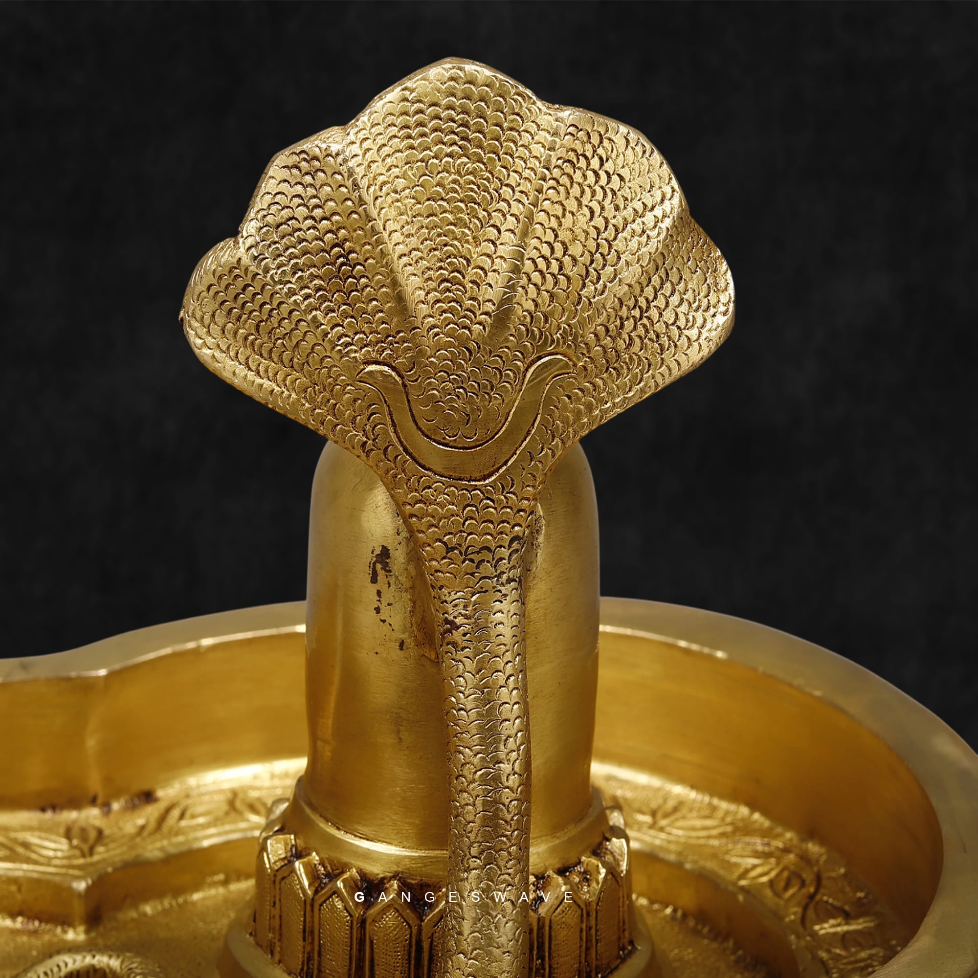 Brass Shivling Idol for Home Temple - 8 inches - Image 3