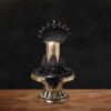 Shiv Lingam Black and Gold Patina Superfine Brass Murti - 26 inches