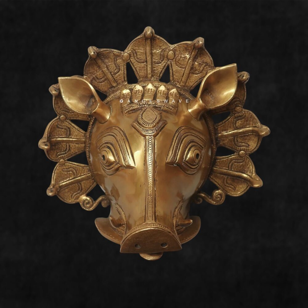 Brass Varaha Wall Hanging Musk - 11 inches
