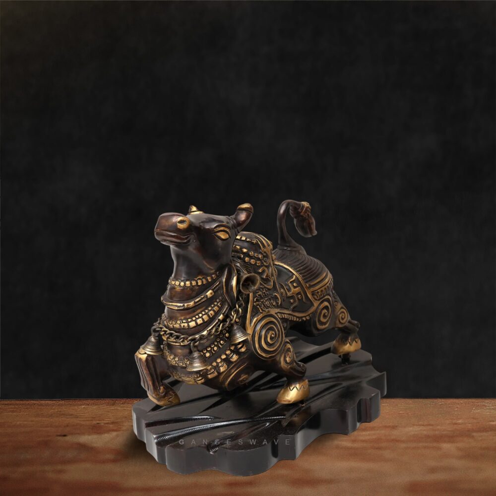 Designer brass Nandi idol collectible artifact