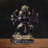 Artisanal Black and Gold Nritya Ganesh Brass Idol - 26 inches