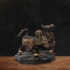 Luxury brass Nandi figurine for spiritual home decor